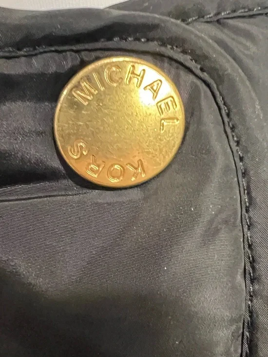 Michael Kors Black Quilted Puffer Vest with Gold-Tone Buttons - Picture 5 of 9